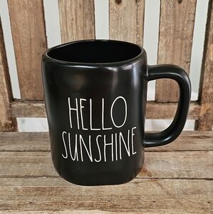 Rae Dunn "Hello Sunshine" Black Mug